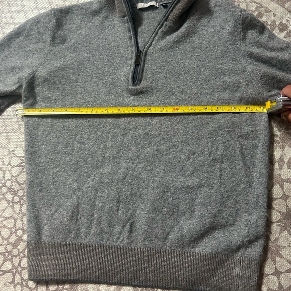 CODICE WOOL & CASHMERE GREY HALF ZIP JUMPER - Picture 8 of 12